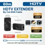 HDMI Extender 60 Meters By CAT6/CAT6A | 1080P Full HD HDMI Over Ethernet Extender Kit | USB-C Powered TX | Up To 60 Meter Transmission - Image 2