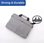 Oxford Laptop Shoulder Bag With Foam Padded Compartment | Detachable Strap | 13”–16” Laptop Compatibility | Business & Travel Messenger Bag | Grey - Image 2