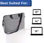 Oxford Laptop Shoulder Bag With Foam Padded Compartment | Detachable Strap | 13”–16” Laptop Compatibility | Business & Travel Messenger Bag | Grey - Image 8