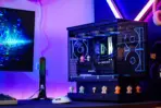 darkFlash FLOATRON F1 M-ATX Gaming PC Case, Back-Connect Compatible, Type-C, ARGB PWM Fans, 360mm Radiator Support, 350mm GPU Clearance |  Black - Image 8