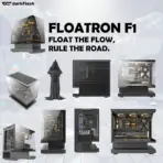 darkFlash FLOATRON F1 M-ATX Gaming PC Case, Back-Connect Compatible, Type-C, ARGB PWM Fans, 360mm Radiator Support, 350mm GPU Clearance |  Black - Image 9