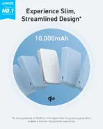 Anker MagGo Slim 10,000mAh Qi2 Magnetic Power Bank, 15W MagSafe Wireless Charging, 30W USB-C Fast Charging Portable Battery Pack For iPhone 17/16/15/14 Series - Aurora White - Image 3