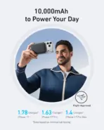 Anker MagGo Slim 10,000mAh Qi2 Magnetic Power Bank, 15W MagSafe Wireless Charging, 30W USB-C Fast Charging Portable Battery Pack For iPhone 17/16/15/14 Series -  Black Stone - Image 5
