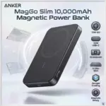Anker MagGo Slim 10,000mAh Qi2 Magnetic Power Bank, 15W MagSafe Wireless Charging, 30W USB-C Fast Charging Portable Battery Pack For iPhone 17/16/15/14 Series -  Black Stone