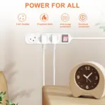 Power Strip with 4 Universal Socket & 1.5M Extension Cable 2500W ,250V, 10A /16A | EU Outlet | IP22 Grounded Extension Socket For Home & Office - Image 3