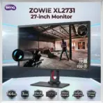 BenQ ZOWIE XL2731 27-inch 144Hz Esports Gaming Monitor, FHD / 1ms / TN / FreeSync Premium / HDMI DP / Height Adjustable / Xbox Series X 1080p@120hz Ready | BLACK ~ 9H.LHRLB.QPP