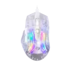 Marvo M413 Prism 40 Gaming Mouse – Transparent Design, RGB Lighting, 7200 DPI, 6D Buttons, 125Hz Polling Rate