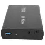 3.5" HDD Enclosure, USB3.0 To SATA External Hard Drive Aluminum Alloy Enclosure Adapter - 5GBps Transfer Rate - Tool Free - JMS578 bridge controller Chip - BLACK - Image 4