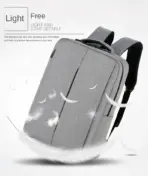 Slim Multifunctional Laptop Backpack - Waterproof - Recharge USB Port  - Shock Protection for Electronics - Inner Pocket Compartments Practical for Business Travel , University & School - Grey - Image 5