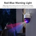 IMOU Cruiser SC 2K 3MP Outdoor Smart Security Camera | Pan/Tilt, Human Detection, Smart Full-Color Night Vision, Red/Blue Warning Lights, Two-Way Audio, Motion Tracking, IP66 - Image 4