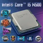 Intel® Core I5-14500 14-Core 20-Thread Desktop Processor Up To 5.0GHz Turbo, 24MB Cache, DDR5 4800 / DDR4 3200, PCIe 5.0, 65W Base, LGA1700, Integrated Intel UHD Graphics 770 | TRAY 