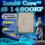 Intel® Core™ I5-14600KF 14-Core, 20-Thread Desktop CPU With 5.30GHz Turbo, 24MB Smart Cache, DDR5/DDR4 Support, PCIe 5.0, 125W Base Power, And No Integrated Graphics | TRAY - NO BOX | 1 YEAR WARRANTY
