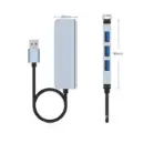 BYL 4-in-1 USB Hub With 4 USB 3.0 Ports, 5Gbps High-Speed Data Transfer, Plug & Play, 0.135M/1.2M Cable For PC, Laptop & Accessories - Image 3
