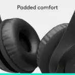 Logitech H390 USB Computer Headset With Digital Stereo Sound, 30mm Drivers, Noise-Canceling Rotating Microphone, Inline Volume & Mute Controls, Leatherette Cushions, Plug-And-Play USB Connection, PC/Mac/Laptop | Black  - Image 3