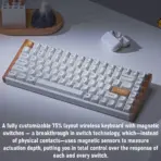Keychron SPECIAL EDITION K2 HE Wireless 75% Magnetic Switch Keyboard With Gateron Double-Rail Nebula Switches, Dynamic Trigger, Analog Mode, Rapid 1000Hz Polling, Hot-Swappable Aluminum & Rosewood Frame , Additional Keycaps for Windows/macOS/Linux | WHITE K2H-Q1 - Image 3