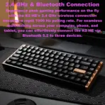 Keychron SPECIAL EDITION K2 HE Wireless 75% Magnetic Switch Keyboard With Gateron Double-Rail Nebula Switches, Dynamic Trigger, Analog Mode, Rapid 1000Hz Polling, Hot-Swappable & Rosewood Frame , Additional Keycaps for Windows/macOS/Linux | K2H-F1 - Image 11