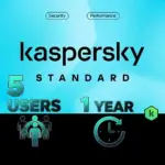 KASPERSKY STANDARD - 5 USERS , 1 Year - Real-time Antivirus - Online Payment Protection - Performance Optimization -  Windows®,  macOS®,  Android,  iOS®
