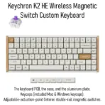 Keychron SPECIAL EDITION K2 HE Wireless 75% Magnetic Switch Keyboard With Gateron Double-Rail Nebula Switches, Dynamic Trigger, Analog Mode, Rapid 1000Hz Polling, Hot-Swappable Aluminum & Rosewood Frame , Additional Keycaps for Windows/macOS/Linux | WHITE K2H-Q1 - Image 19