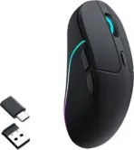 Keychron M3 Wireless RGB Mouse, PixArt PAW3395 Sensor with Programmable Macro Button 26,000 DPI Supports Bluetooth 5.1 / 2.4 Ghz / Wired (type-C cable) , 79g Ultra-Light Ergonomic Design ; Kailh GM 8.0 Micro Switch ; Windows & macOS | Black M3-A1 - Image 10