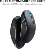 Keychron M3 Wireless RGB Mouse, PixArt PAW3395 Sensor with Programmable Macro Button 26,000 DPI Supports Bluetooth 5.1 / 2.4 Ghz / Wired (type-C cable) , 79g Ultra-Light Ergonomic Design ; Kailh GM 8.0 Micro Switch ; Windows & macOS | Black M3-A1 - Image 7