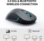Keychron M3 Wireless RGB Mouse, PixArt PAW3395 Sensor with Programmable Macro Button 26,000 DPI Supports Bluetooth 5.1 / 2.4 Ghz / Wired (type-C cable) , 79g Ultra-Light Ergonomic Design ; Kailh GM 8.0 Micro Switch ; Windows & macOS | Black M3-A1 - Image 2
