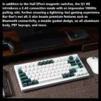 Keychron Q1 HE QMK Wireless Custom 75% Layout Metal RGB Keyboard with Hall Effect Gateron Double-rail Magnetic Nebula Switches ; 1000 Hz 2.4 GHz Mode or Bluetooth 5.1 for up to 3 Device Connectivity , 0.2 mm to 3.8 mm Adjustable Actuation Points ; Dynamic Rapid Trigger ; Four Actions Per Key ; OSA Profile PBT Keycaps ; Windows and macOS | CARBON BLACK Q1H-M1 - Image 5