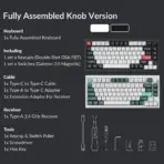 Keychron Q1 HE QMK Wireless Custom 75% Layout Metal RGB Keyboard with Hall Effect Gateron Double-rail Magnetic Nebula Switches ; 1000 Hz 2.4 GHz Mode or Bluetooth 5.1 for up to 3 Device Connectivity , 0.2 mm to 3.8 mm Adjustable Actuation Points ; Dynamic Rapid Trigger ; Four Actions Per Key ; OSA Profile PBT Keycaps ; Windows and macOS | CARBON BLACK Q1H-M1 - Image 22