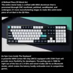 Keychron Q6 Max QMK/VIA Wireless Customizable Mechanical RGB Keyboard with Gateron Jupiter Red Switches 100% Full-size Layout; Full Aluminum Body ; Hot-Swappable Double-shot PBT keycaps ; 256KB Flash Core ; 1000Hz Polling Rate 2.4 GHz wireless, Bluetooth 5.1, and Type-C wired Connectivity ; Double-gasket ; for Mac & Windows  - Image 9