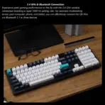 Keychron Q6 Max QMK/VIA Wireless Customizable Mechanical RGB Keyboard with Gateron Jupiter Red Switches 100% Full-size Layout; Full Aluminum Body ; Hot-Swappable Double-shot PBT keycaps ; 256KB Flash Core ; 1000Hz Polling Rate 2.4 GHz wireless, Bluetooth 5.1, and Type-C wired Connectivity ; Double-gasket ; for Mac & Windows  - Image 3