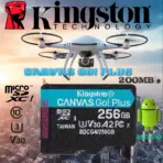 Kingston Canvas Go Plus 256GB MicroSD Card – Up To 200MB/s Read, 160MB/s Write, UHS-I U3 V30 A2 Speed, For Android, Gaming, Drones & 4K Action Cams – SD Adapter Included