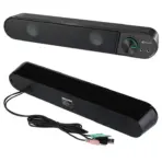 Kisonli I-580 PLUS SoundBar Portable Speaker with USB & AUX Connectivity ; 3W x 2 Power ; Supports MP3/MP4, Computer, Laptop, Mobile Phone, Tablet PC | BLACK  - Image 2