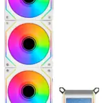 Lian Li GALAHAD II LCD 360MM AIO - Asetek 8th Gen - 2.88” IPS LCD screen liquid cooler - Screen recording for videos and photos - Pre-installed daisy-chained ARGB fans or UNI FAN SL-INF fans (GA2ALCD36INW)
