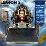 LENOVO AI-Powered Legion 5 15IRX10 Intel® Core i9-14900HX | 16GB DDR5 RAM , 1TB NVMe® SSD | RTX 5070 ; 8GB | 15.1" WQXGA (2560x1600) OLED 165Hz 100% DCI-P3 Display | 24-Zone RGB Backlit English Arabic Keyboard | DOS | Eclipse Black 