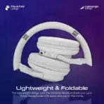 Promate High Fidelity Over-Ear Wireless Headphones - WHITE - Image 4