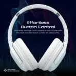 Promate High Fidelity Over-Ear Wireless Headphones - WHITE - Image 5