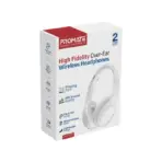 Promate High Fidelity Over-Ear Wireless Headphones - WHITE - Image 6