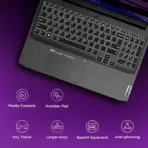 LENOVO AI-Powered LOQ 15IRX10 :  Intel® Core i7-14700HX | 16GB DDR5 RAM ; 512GB SSD NVMe® | RTX 5060 , 8GB | 15.6" FHD IPS Display 144Hz | White Backlit Arabic English Keyboard | DOS | Luna Grey - Image 6