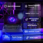 LENOVO AI-Powered LOQ 15IRX10 :  Intel® Core i7-14700HX | 16GB DDR5 RAM ; 512GB SSD NVMe® | RTX 5060 , 8GB | 15.6" FHD IPS Display 144Hz | White Backlit Arabic English Keyboard | DOS | Luna Grey - Image 9