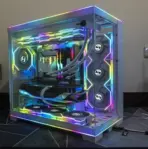 Lian Li O11D EVO RGB E-ATX Gaming Dual Chamber case - ARGB lighting strips - Up to 420mm radiator - Cable management - Front and side tempered glass panels - Reversible chassis (O11DERGBW) - Image 13