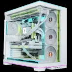 Lian Li O11D EVO RGB E-ATX Gaming Dual Chamber case - ARGB lighting strips - Up to 420mm radiator - Cable management - Front and side tempered glass panels - Reversible chassis (O11DERGBW) - Image 11