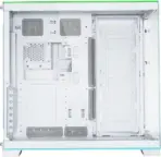 Lian Li O11D EVO RGB E-ATX Gaming Dual Chamber case - ARGB lighting strips - Up to 420mm radiator - Cable management - Front and side tempered glass panels - Reversible chassis (O11DERGBW) - Image 7