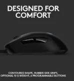 Logitech G403 Hero 25K Gaming Mouse -  Lightsync RGB - Lightweight 87G - Braided Cable - 25,600 DPI - 6 Programmable Buttons - Rubber Side Grips - Black - Image 4