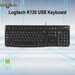 Logitech K120 USB Keyboard Full-Size Wired Plug & Play Spill-Resistant Durable Design With Number Pad, Adjustable Tilt Legs, Deep-Profile Keys, Compatible With Windows | CARBON BLACK 