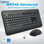 Logitech MK540 Advanced Wireless Keyboard & Mouse Combo, Full-Size Spill-Resistant Keyboard, Customizable Hotkeys, Ambidextrous 1000 DPI Mouse, 36/18 Month Battery Life, Supports Windows® & ChromeOS™ | BLACK