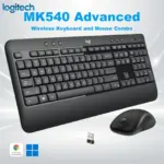 Logitech MK540 Advanced Wireless Keyboard & Mouse Combo, Full-Size Spill-Resistant Keyboard, Customizable Hotkeys, Ambidextrous 1000 DPI Mouse, 36/18 Month Battery Life, Supports Windows® & ChromeOS™ | BLACK