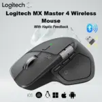 Logitech MX Master 4 Wireless Mouse With Haptic Feedback, MagSpeed Scrolling, 8K DPI Any Surface Tracking, Multi-Device Connectivity, USB-C Fast Charging, Bluetooth, for Windows, MacOS | Graphite ~ 1 Month Warranty