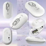 Logitech POP Bluetooth Wireless Mouse with Emoji Customizable Button - SilentTouch Clicks- Connect up to 3 devices - 10 meters Wireless Range -  SmartWheel Scrolling -  Compatible with Windows®, macOS, ChromeOS™,  iPadOS, Microsoft Surface | Off-white - Image 11