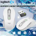 Logitech Signature Plus M750 Wireless White Mouse, Bluetooth & Logi Bolt , for Small to Medium Hands, SilentTouch, SmartWheel, 6 Buttons, Up To 24-Month Battery, Multi-Device, Recycled Plastic, for Windows - macOS - Linux - ChromeOS - iPadOS - Android |  WHITE