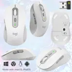 Logitech Signature Plus M750 Wireless White Mouse, Bluetooth & Logi Bolt , for Small to Medium Hands, SilentTouch, SmartWheel, 6 Buttons, Up To 24-Month Battery, Multi-Device, Recycled Plastic, for Windows - macOS - Linux - ChromeOS - iPadOS - Android |  WHITE - Image 12