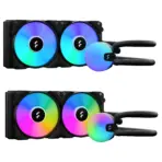 Fractal Lumen S24 RGB V2  ARGB Liquid Cooler With Six Addressable LEDs, Copper Cold Plate, Dual Aspect 12 RGB PWM Fans, Dark Stealth Mode, 400mm Tubes, And Wide Intel/AMD Socket Support | BLACK ~ FD-W-L1-S2412 - Image 10